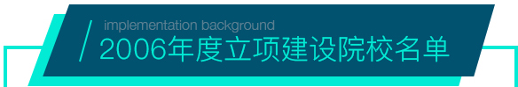 2006年度立項建設(shè)院校名單